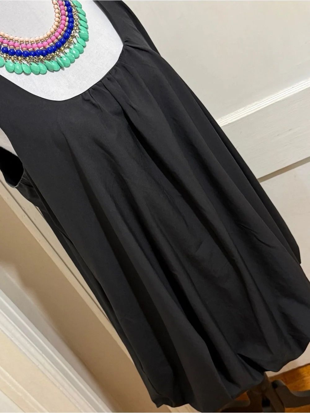 Black Sleeveless Mini Black Bubble Dress - Classic Women's Tank Dress
